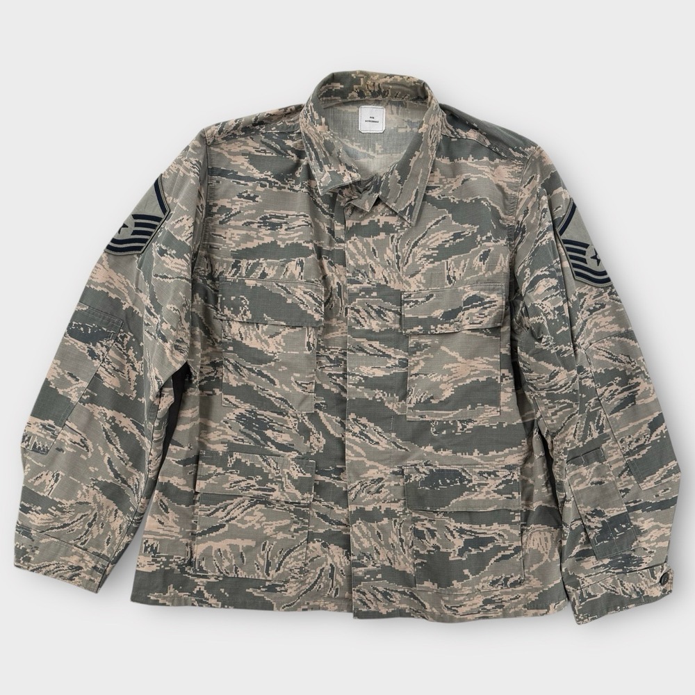 USAF ABU Camo Shirt Mens 44S Tiger Stripe‎ Military Master SGT SPE1C1-14-D-B005